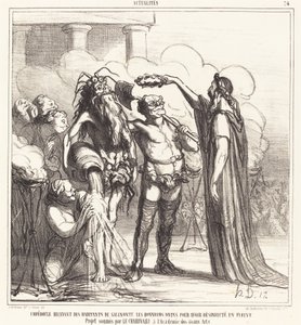 Empedocle recevant... les honneurs divins... de Honoré Daumier
