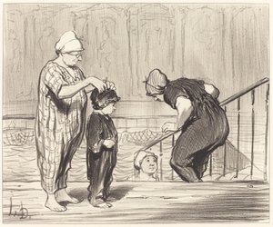 Com a família de Honoré Daumier