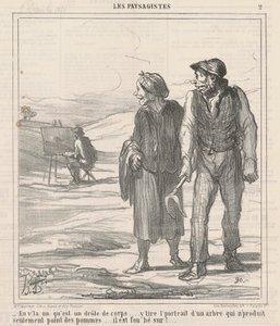 Aqui está um, que corpo engraçado... de Honoré Daumier