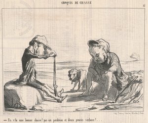 Aqui está uma boa caçada! ... de Honoré Daumier