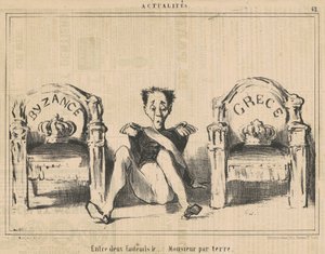 Entre duas poltronas, o cavalheiro no chão de Honoré Daumier