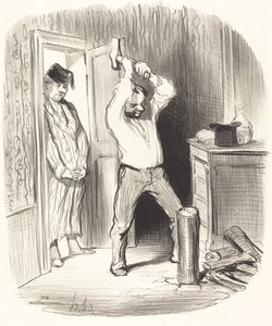 É Deus permitido... rachar madeira... de Honoré Daumier