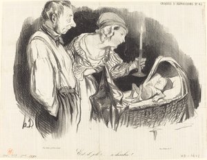 Est-il joli!... ce chérubin!... de Honoré Daumier