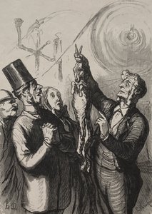 Exposição Universal: em dez minutos você terá uma gibelotte e um chapéu. de Honoré Daumier