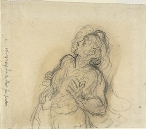 Mulher assustada de Honoré Daumier