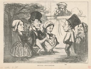 Grande baile com pequena orquestra... (reto); Uma parceria geral (voltar) de Honoré Daumier