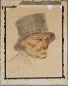 Cabeça de um velho de Honoré Daumier