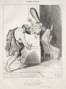 Hércules domado pelo amor de Honoré Daumier