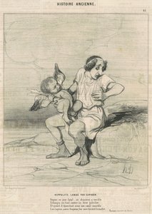Hipólito banhado por Cupido de Honoré Daumier