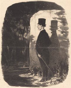 Escusado será dizer que tenho que atravessar esta... madeira... de Honoré Daumier