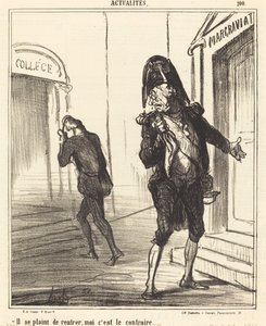 Ele reclama de voltar para casa... de Honoré Daumier