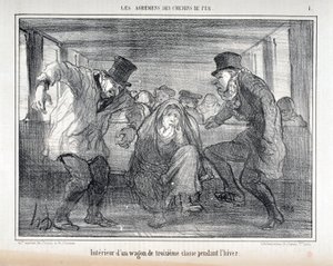 Ilustração para a série "Les Agrements des Chemin de fer". de Honoré Daumier