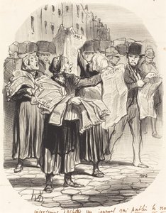 Desvantagem de comprar um jornal... de Honoré Daumier