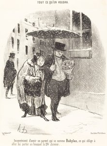 Desvantagem de ter um pai chamado Babylas... de Honoré Daumier