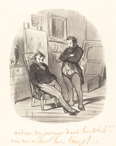 Desvantagem de mandar uma pintura ruim... de Honoré Daumier