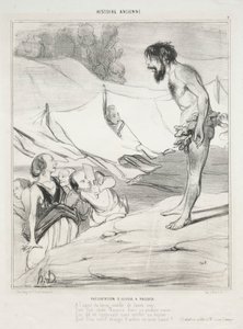 Apresentação de Ulisses à Nausica de Honoré Daumier