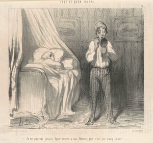 Eu nunca poderia fazer minha esposa acreditar... de Honoré Daumier