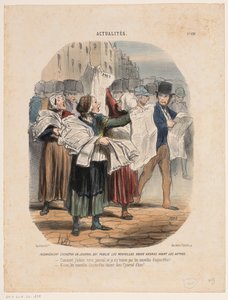 Vendedores de jornais Atualidades (título da série) Atualidades (título da série no objeto) de Honoré Daumier