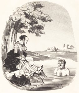 A água é uma delícia... garanto... de Honoré Daumier