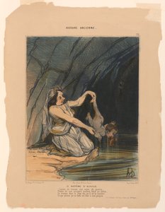 O Batismo de Aquiles, placa 22 da História Antiga de Honoré Daumier