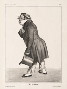 La Caricature, Pl. 314, conde de. Trem, 1833. de Honoré Daumier