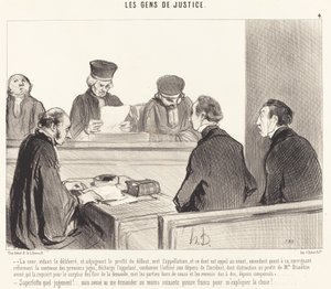 O Tribunal, esvaziando a deliberação... de Honoré Daumier