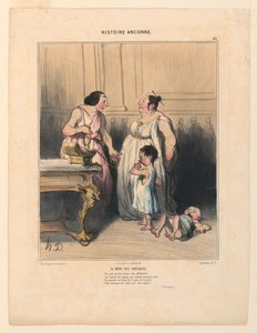A Mãe dos Gracos, placa 46 da História Antiga de Honoré Daumier
