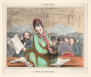 A Musa da Cervejaria, de A La Brasserie de Honoré Daumier