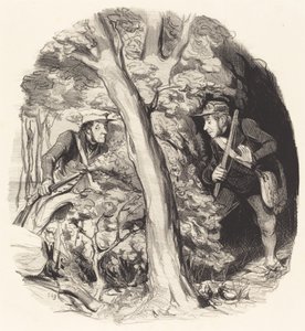 O Encontro na Floresta de Honoré Daumier