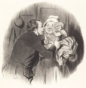 A visita à enfermeira de Honoré Daumier