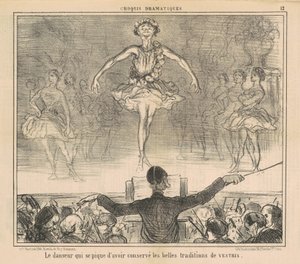 A dançarina que se orgulha de ter mantido... de Honoré Daumier