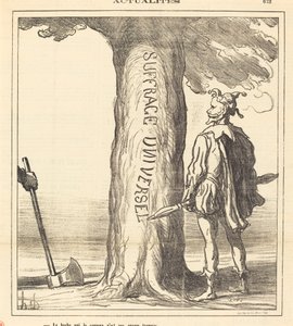 O machado que vai cortá-lo ainda não está temperado de Honoré Daumier