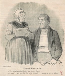 aniversário de casamento de Honoré Daumier