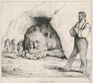 A cova do leão de Honoré Daumier