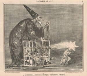 O astrônomo alemão lançando um... Duck de Honoré Daumier
