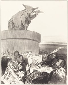 O Constitucional contemplando o horizonte político de Honoré Daumier
