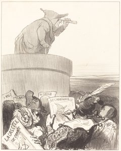 O Constitucional contemplando o horizonte político de Honoré Daumier