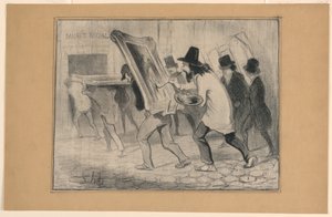 O Último Dia da Recepção das Pinturas, de Charivari de Honoré Daumier
