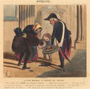 O futuro monumento de Napoleão nos Invalides de Honoré Daumier