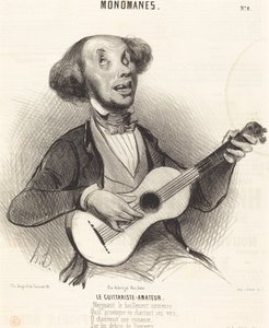 O Guitarrista-Amador de Honoré Daumier