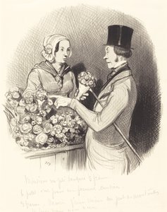 Le Jour ou il faut se montrer galant de Honoré Daumier