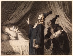 Doente imaginário de Honoré Daumier