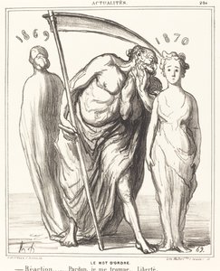 A palavra de ordem: Reação... Perdão... Liberdade de Honoré Daumier