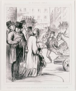 Le Nouveau Paris: Que sorte para as pessoas com pressa o facto de as estradas terem sido alargadas (The New Paris) de Honoré Daumier