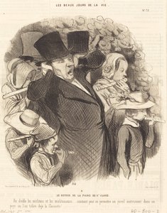O retorno da feira Saint-Cloud de Honoré Daumier