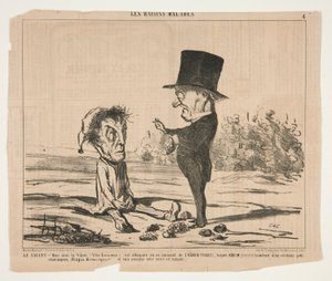 The Scholar - Meu amigo, o Vine, (Vitis Linnaeus.), está sob ataque neste momento de Honoré Daumier