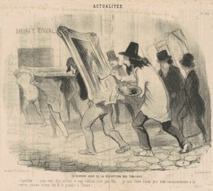 O último dia da recepção das pinturas. Saperlotte. . . Já chegamos e minha pintura não está finalizada! de Honoré Daumier