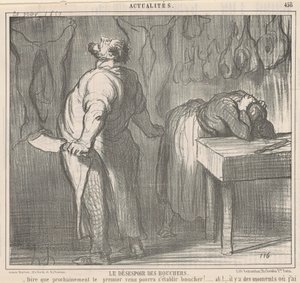 O desespero dos açougueiros de Honoré Daumier