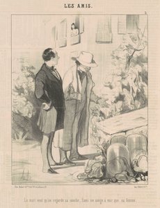 O marido quer que vejamos a fralda dele... de Honoré Daumier