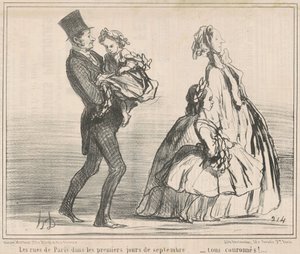 As ruas de Paris nos primeiros dias de setembro... de Honoré Daumier